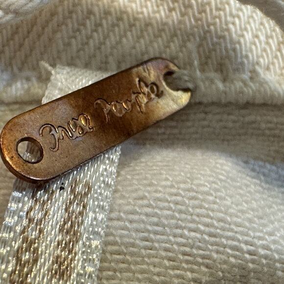 Free People Jean Jacket Size Medium Off‎ White Denim Button Front Long Sleeve - Picture 6 of 8